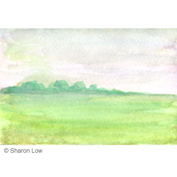 Croydon Park sketch - Watercolour on paper by Sharon Low